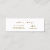 LipSenseのディストリビューター3Dの原稿のばら色の金ゴールドの唇 スキニー名刺 (裏面)