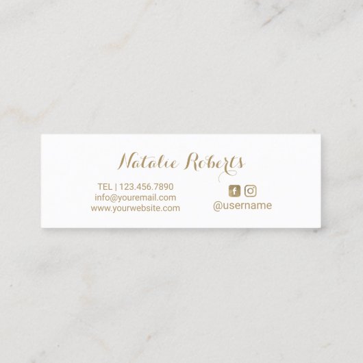 LipSenseのディストリビューター3Dの原稿のばら色の金ゴールドの唇 スキニー名刺 (裏面)