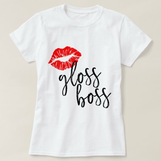LipSenseの光沢のボス Tシャツ (デザイン正面)