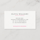 Lipsenseの美しいはカードに報酬を与えます ロイヤリティカード (裏面)