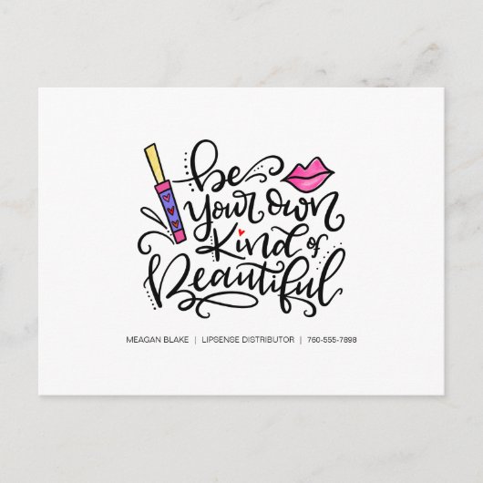 LipSenseアプリケーション、ヒント、コツ、剥離 案内ポストカード (正面)