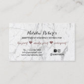 LipSenseディストリビューターバラ金ゴールドリップホワイトマーブル 名刺 (裏面)