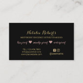 LipSenseディストリビューター3Dスクリプトバラ金ゴールド滴下 名刺 (裏面)