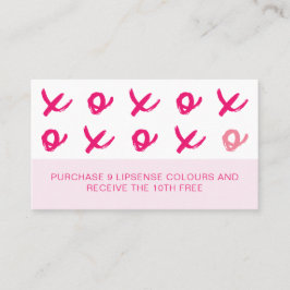 LipSenseハグとキスXOXOピンク ロイヤリティカード