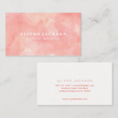 LipSense水色ピンク色の抽象芸術ディストリビューター 名刺 (正面/裏面)