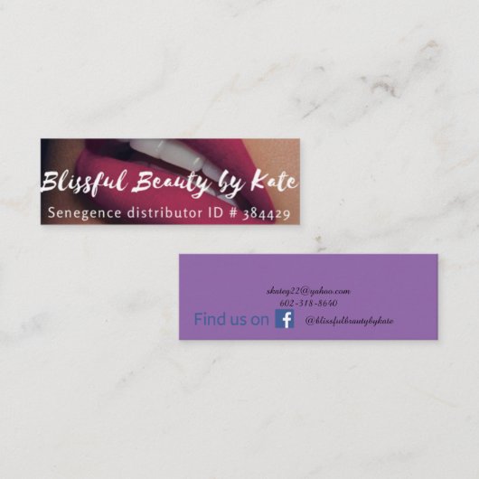 Lipsense スキニー名刺 (正面/裏面)