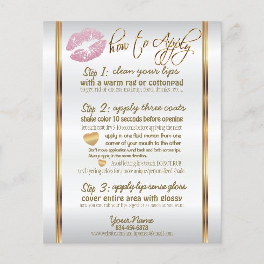 Lipsense Senegence PinkグリッターLip命令 チラシ (正面)