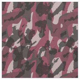 Lipstick and Dark Mauve camo abstract ファブリック