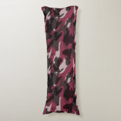 Lipstick and Dark Mauve camo abstract ボディピロー (正面縦)