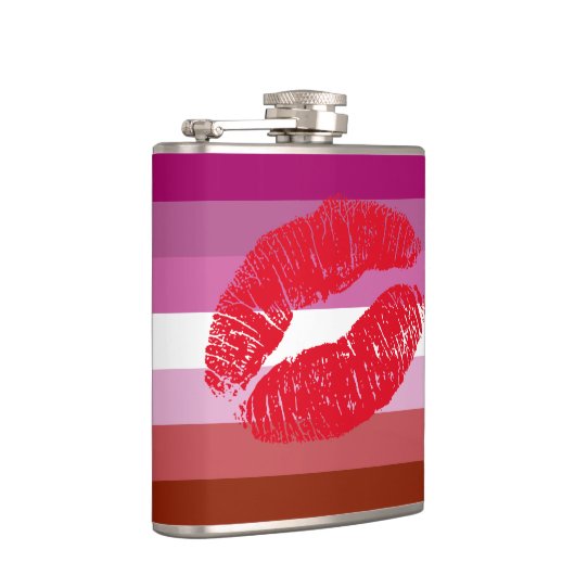 Lipstick Lesbian Pride Flag フラスク (右)