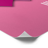 Lipstick lesbian pride hearts with custom text ポスター (角)