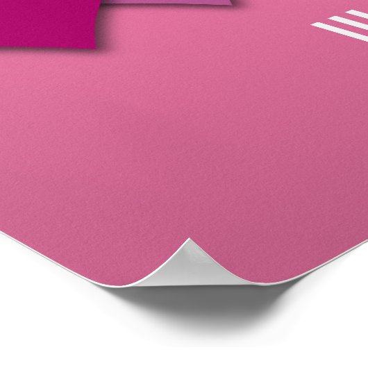 Lipstick lesbian pride hearts with custom text ポスター (角)