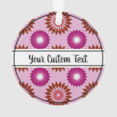 Lipstick lesbian pride pink flower pattern ornamen オーナメント (裏面)