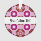 Lipstick lesbian pride pink flower pattern ornamen オーナメント (正面)