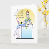 #lipstickhumor、リプスティックカード、女おもしろい性カード カード (黄色い花)