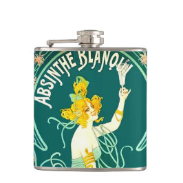 Liqueurアールヌーボーヴィンテージのアブサンの女性ラベル フラスク
