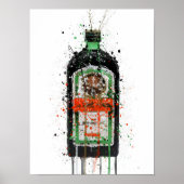 Liqueur Bottle Wall Art Print 'Green Ink'  ポスター (正面)