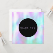 Liquid トリップ（幻覚体験）のような Ink Marble Thank You カード (正面/裏面インサイチュ)