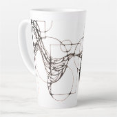 Liquid Blue Reverie — Contemporary Art Collection カフェラテマグ (左アングル)