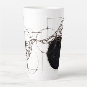 Liquid Blue Reverie — Contemporary Art Collection カフェラテマグ (正面)