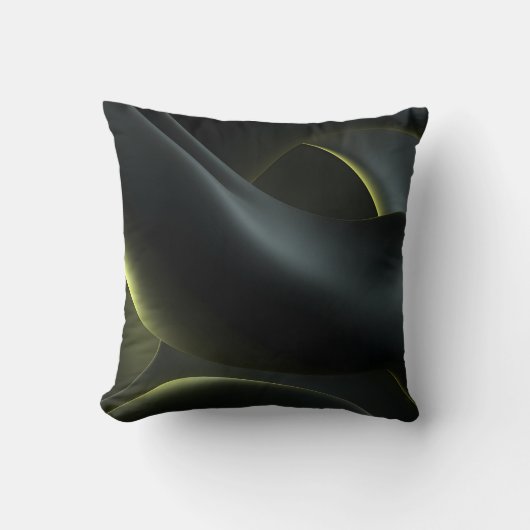 Liquid Chrome Abstract: Dark Iridescence クッション (正面)