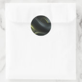 Liquid Chrome Abstract: Dark Iridescence ラウンドシール (バッグ)