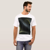 Liquid Chrome Abstract: Dark Iridescence Tシャツ (正面フル)