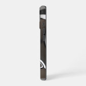 Liquid Chrome Flow 抽象的なメタリックデザイン iPhone 16ケース (左側面)