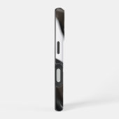 Liquid Chrome Flow 抽象的なメタリックデザイン iPhone 16ケース (右側面)