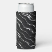Liquid Chrome Motion Pattern | 未来の女性向けデザイン スリム缶クーラー (Seltzer正面)