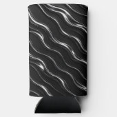 Liquid Chrome Motion Pattern | 未来の女性向けデザイン スリム缶クーラー (裏面)
