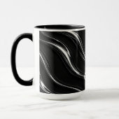 Liquid Chrome Motion Pattern | 未来の女性向けデザイン マグカップ (左)