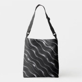 Liquid Chrome Motion Pattern | 未来の女性向け クロスボディバッグ (裏面)