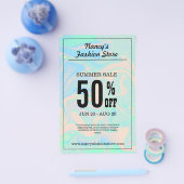 Liquid faux holographic iridescent texture チラシ (シングル)