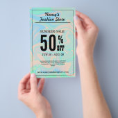 Liquid faux holographic iridescent texture チラシ (ハンドル)