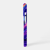 Liquid Galaxy: 魅惑の抽象画 iPhone 16ケース (左側面)