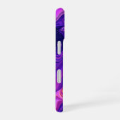 Liquid Galaxy: 魅惑の抽象画 iPhone 16ケース (右側面)