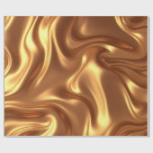 Liquid Gold Silk Luxury Texture Wrapping Paper ラッピングペーパー (フラット)