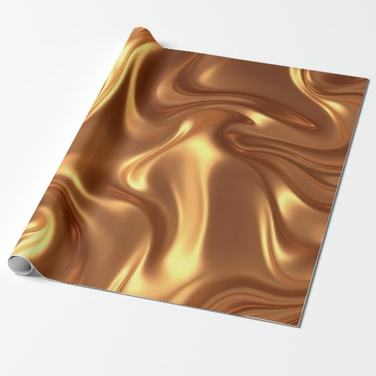 Liquid Gold Silk Luxury Texture Wrapping Paper ラッピングペーパー (アンロールド)