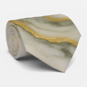 Liquid Gold Veins Marble Texture ネクタイ (ロール)
