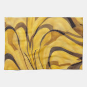 Liquid Gold with Mocha Accents Artsy Towel キッチンタオル (横)