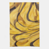Liquid Gold with Mocha Accents Artsy Towel キッチンタオル (縦)