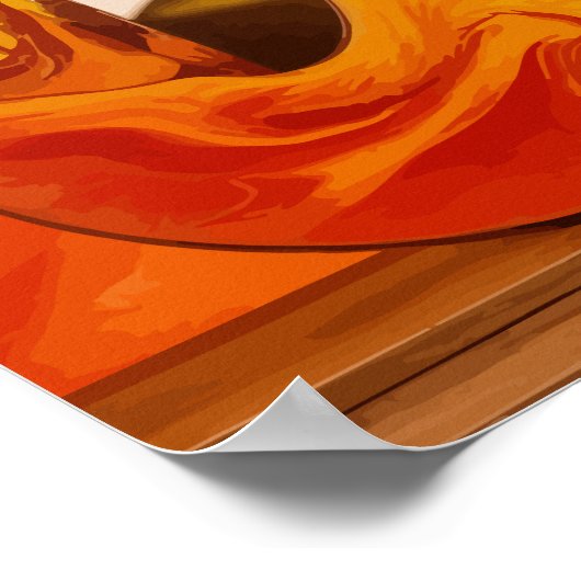 Liquid Harmony in Warm Tones ポスター (角)