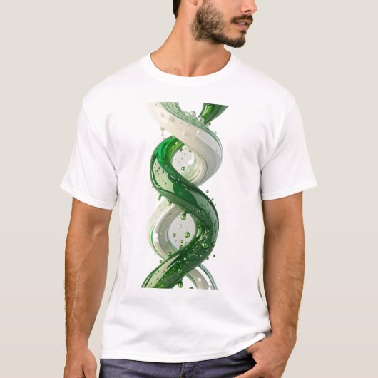 Liquid Helix Emerald Continuum Alchemy of Motion V Tシャツ (正面)