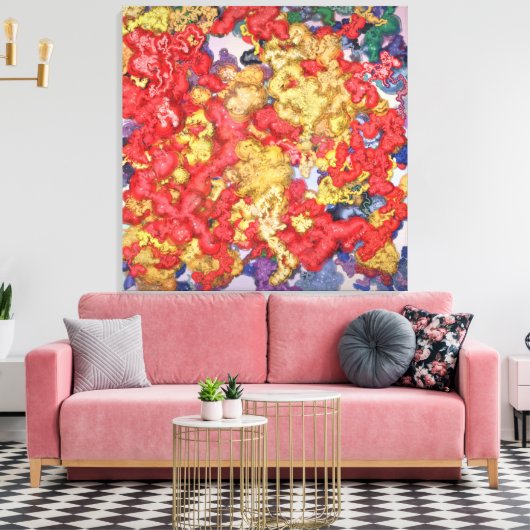 Liquid Kinetic Painting キャンバスプリント (インサイチュ (リビング))