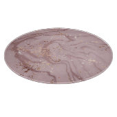 Liquid Marble:バラ金ゴールド芸術。 カッティングボード (角)