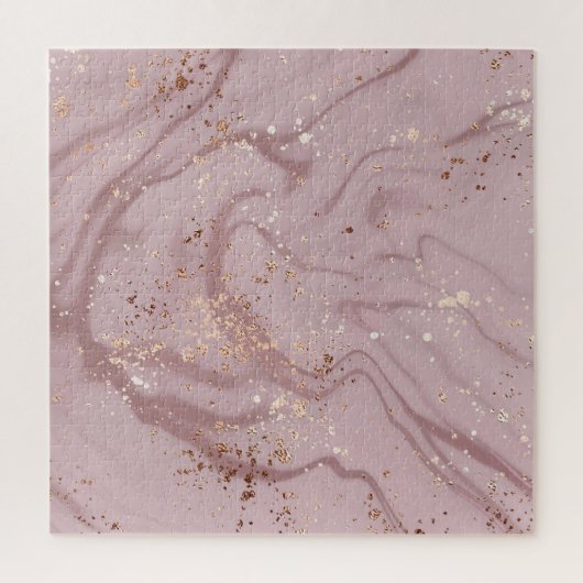 Liquid Marble:バラ金ゴールド芸術。 ジグソーパズル (縦)