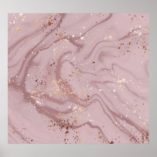 Liquid Marble:バラ金ゴールド芸術。 ポスター (正面)