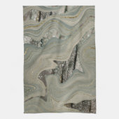 Liquid Marble Wave Glitter Glam 1 キッチンタオル (縦)