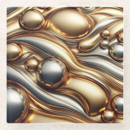 liquid metal look  ガラスコースター